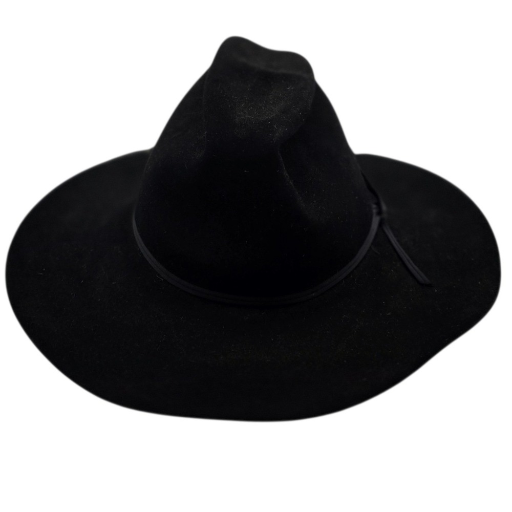 Vtg Resistol 4X Beaver Self-Conforming Cowboy Hat Black 7 5/8 Made Texas USA - Picture 11 of 12